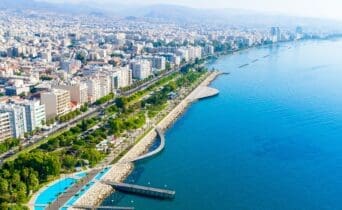 Aerial view of Molos, Limassol, Cyprus