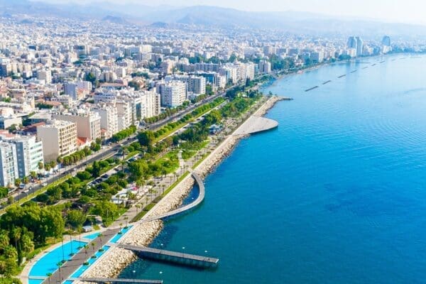 Aerial view of Molos, Limassol, Cyprus